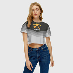 Футболка 3D укороченная женская Fnatic Uniform, цвет: 3D-принт — фото 2