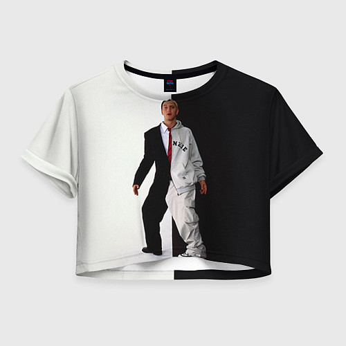 Женский топ Eminem: Black & White / 3D-принт – фото 1