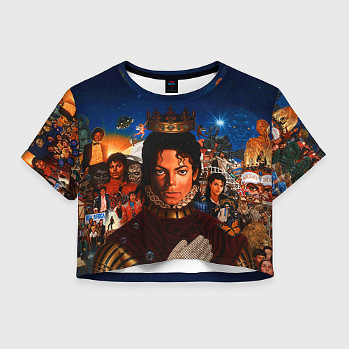 Женский топ Michael Jackson: Pop King / 3D-принт – фото 1