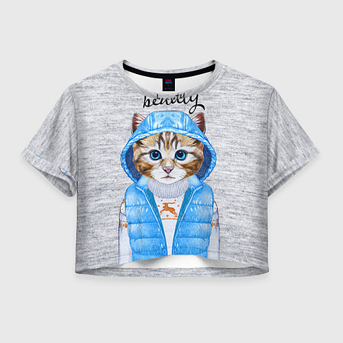 Женский топ Модная киска / 3D-принт – фото 1