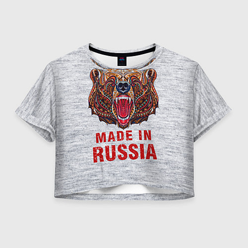 Женский топ Bear: Made in Russia / 3D-принт – фото 1