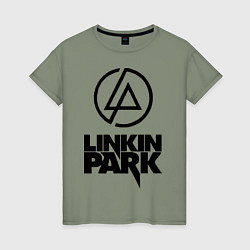 Футболка хлопковая женская Linkin Park, цвет: авокадо