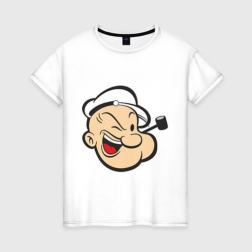 Женская футболка Popeye Face / Белый – фото 1