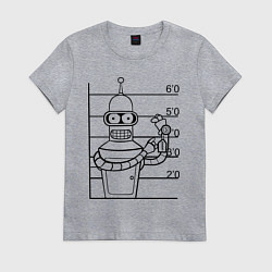 Футболка хлопковая женская Bender Wanted, цвет: меланж