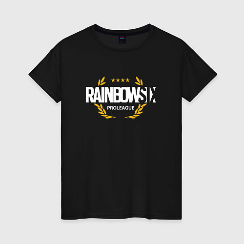 Женская футболка Rainbow six | Siege : Pro league (white) / Черный – фото 1