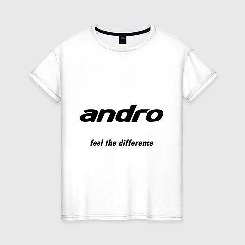 Женская футболка Andro: Feel the difference / Белый – фото 1