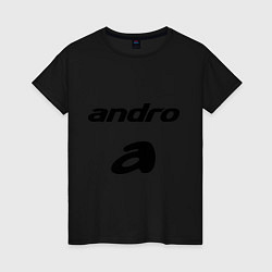 Футболка хлопковая женская Andro, цвет: черный