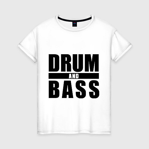 Женская футболка Drum and bass4 / Белый – фото 1