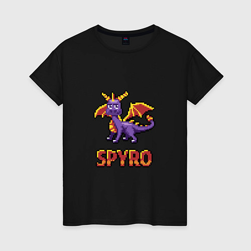 Женская футболка Spyro: 8 bit / Черный – фото 1