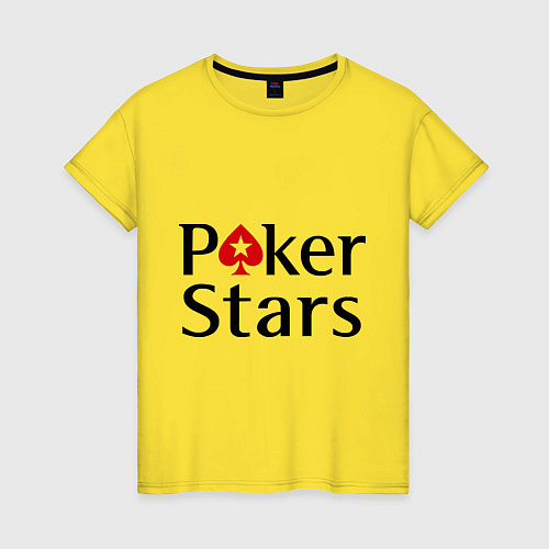 Женская футболка Poker Stars / Желтый – фото 1