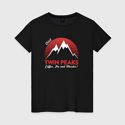 Футболка хлопковая женская Twin Peaks: Pie & Murder, цвет: черный