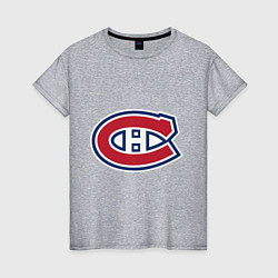 Футболка хлопковая женская Montreal Canadiens, цвет: меланж