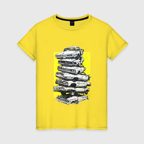 Женская футболка Дерби / Желтый – фото 1