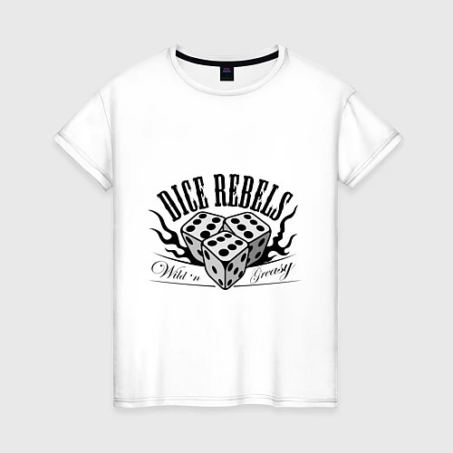 Женская футболка Dice Rebels / Белый – фото 1