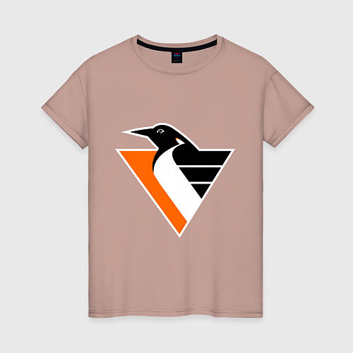 Женская футболка Pittsburgh Penguins / Пыльно-розовый – фото 1