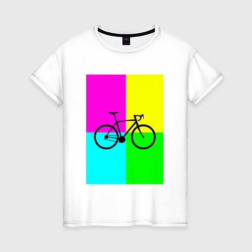 Женская футболка Велосипед фикс / Белый – фото 1