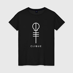 Футболка хлопковая женская Twenty One Pilots: Clique, цвет: черный