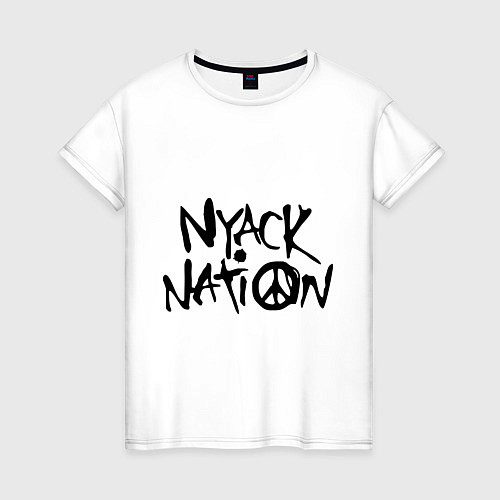 Женская футболка Nyack nation / Белый – фото 1