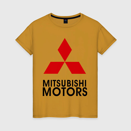 Женская футболка Mitsubishi / Горчичный – фото 1