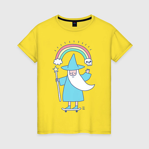 Женская футболка Skate mage / Желтый – фото 1