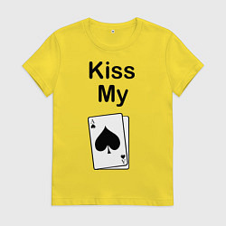 Женская футболка Kiss my card