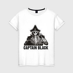 Футболка хлопковая женская Captain Black, цвет: белый