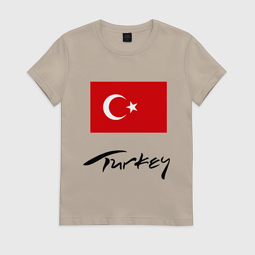 Женская футболка Turkey / Миндальный – фото 1