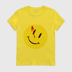 Футболка хлопковая женская Cмайл с кровью, цвет: желтый