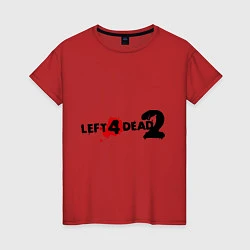 Футболка хлопковая женская Left 4 dead 2, цвет: красный