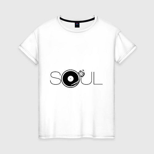 Женская футболка Soul Vinyl / Белый – фото 1