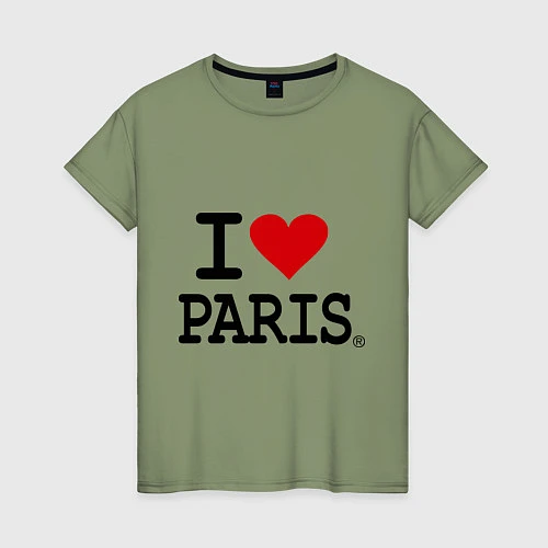 Женская футболка I love Paris / Авокадо – фото 1