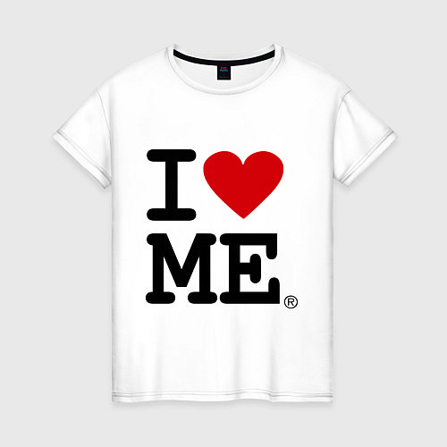 Женская футболка I love Me / Белый – фото 1