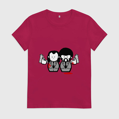 Женская футболка Криминальное Чтиво / Маджента – фото 1