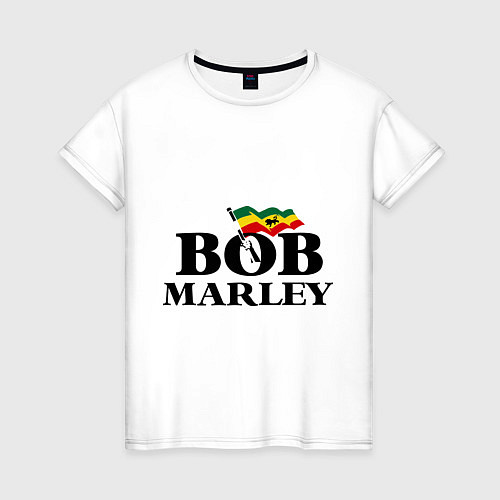 Женская футболка Bob Marley: Flag / Белый – фото 1