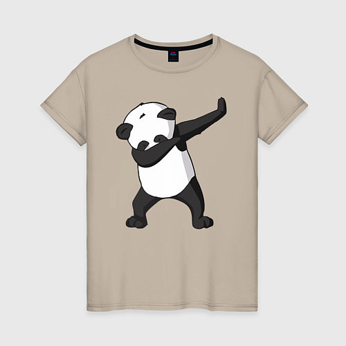 Женская футболка Panda dab / Миндальный – фото 1