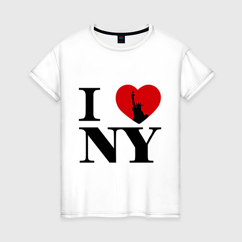 Женская футболка Freedom: I Love NY / Белый – фото 1