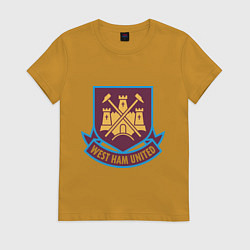 Футболка хлопковая женская West Ham United, цвет: горчичный