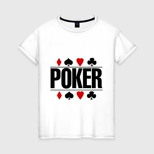 Женская футболка Poker / Белый – фото 1