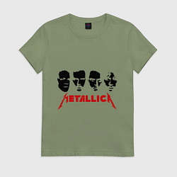 Женская футболка Metallica (Лица)