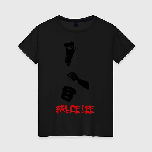 Женская футболка Bruce Lee / Черный – фото 1