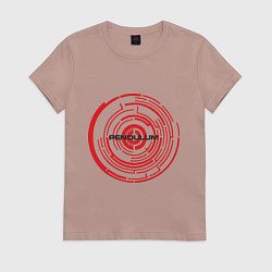 Футболка хлопковая женская Pendulum, цвет: пыльно-розовый