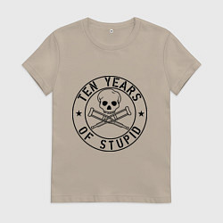 Женская футболка Jackass Чудаки - 10 лет тупизны