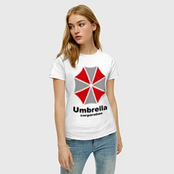 Футболка хлопковая женская Umbrella corporation, цвет: белый — фото 2