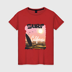 Женская футболка Surf California