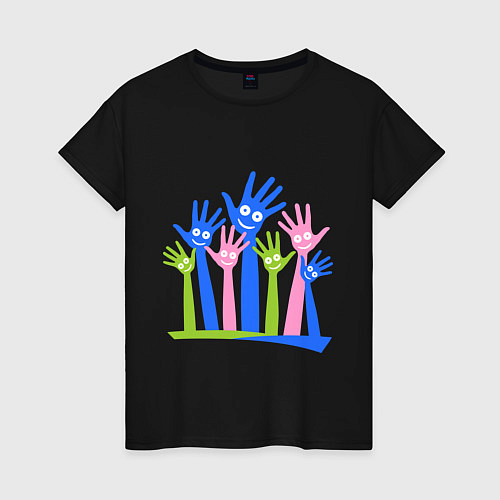 Женская футболка Hands Up / Черный – фото 1