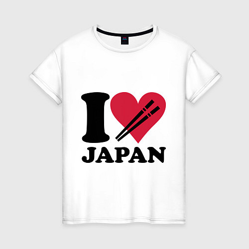 Женская футболка I love Japan - Я люблю Японию / Белый – фото 1