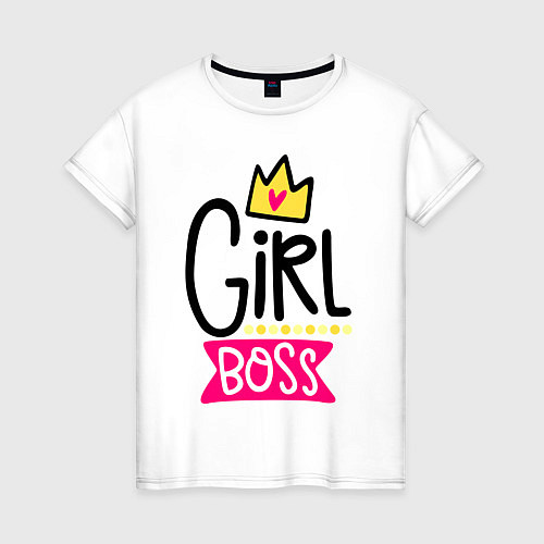 Женская футболка Girl Boss / Белый – фото 1