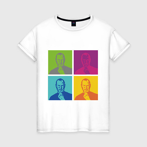 Женская футболка Steve Jobs: Pop Art / Белый – фото 1