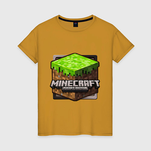 Женская футболка Minecraft: Pocket Edition / Горчичный – фото 1
