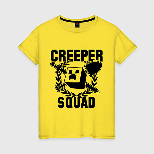 Женская футболка Creeper Squad / Желтый – фото 1